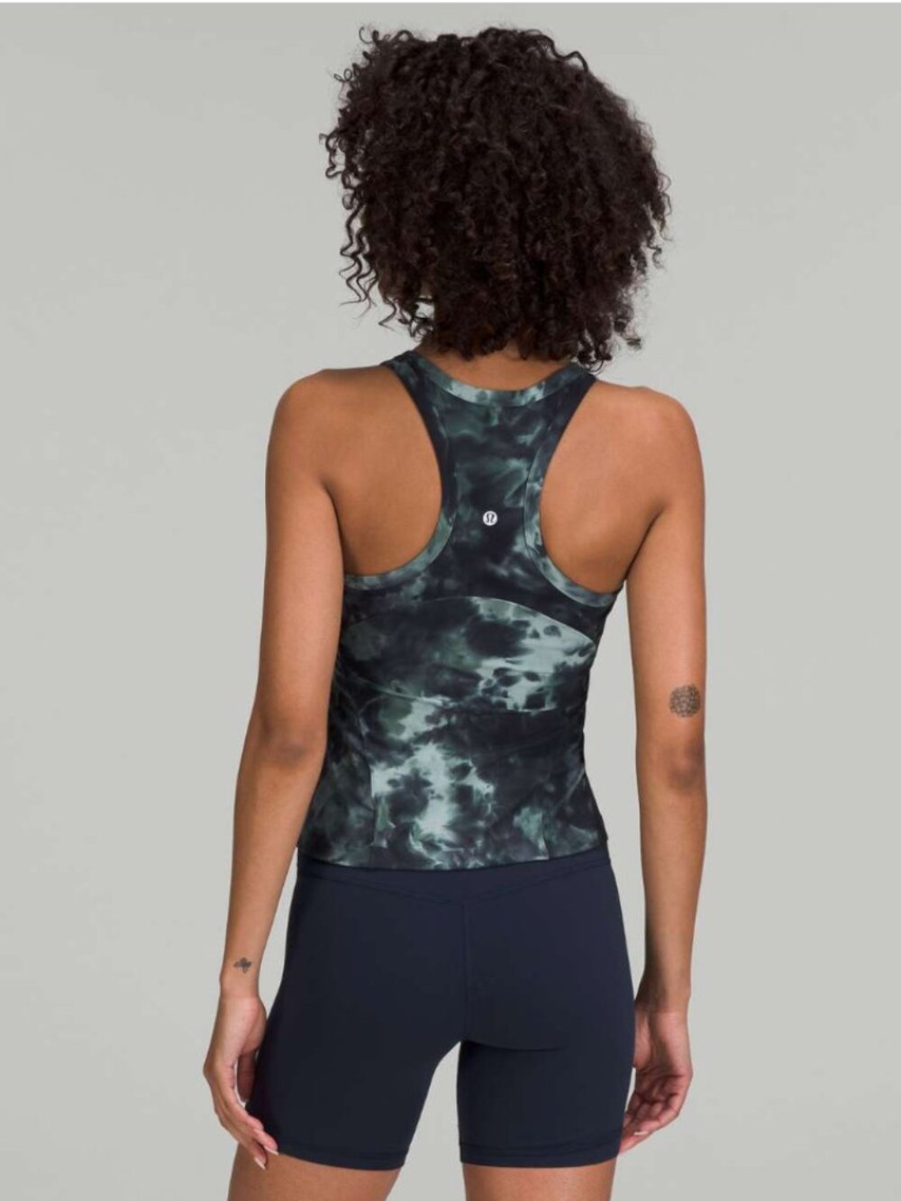 Lululemon Align Waist-Length Racerback Tank Diamond Dye Silver Blue Tidewater - Picture 2 of 5